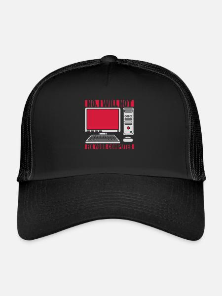 Ne pas réparer votre ordinateur - Casquette trucker  - noir/noir - Devant