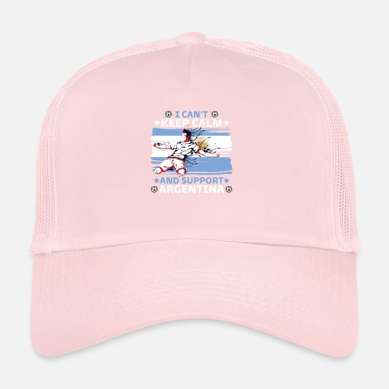 stay calm and support Argentina Trucker Cap