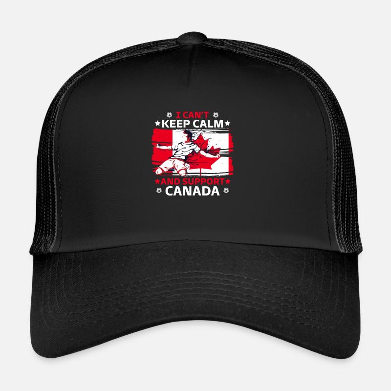 rester calme et soutenir le Canada Casquette trucker 
