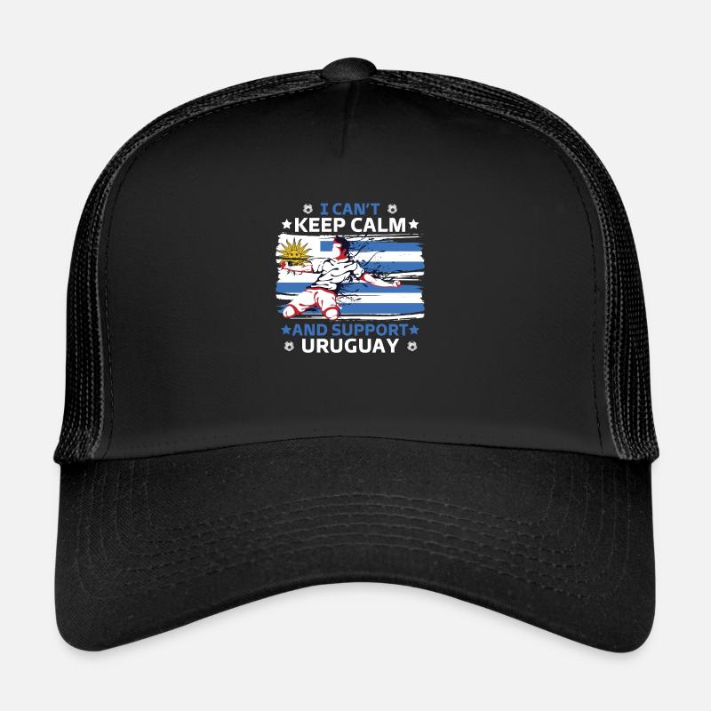 Ruhe bewahren und Uruguay unterstützen Trucker Cap