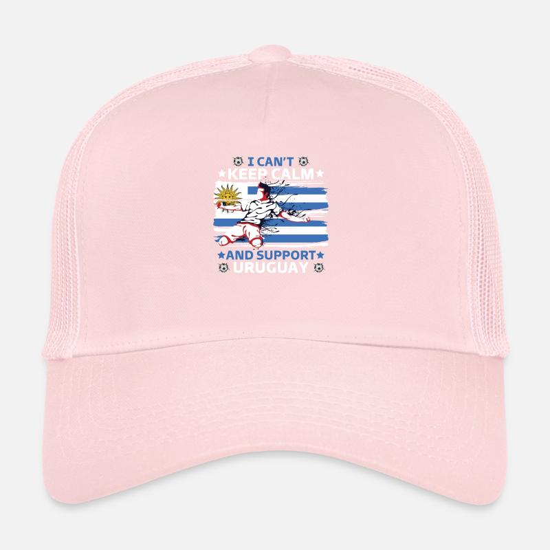 stay calm and support Uruguay Trucker Cap