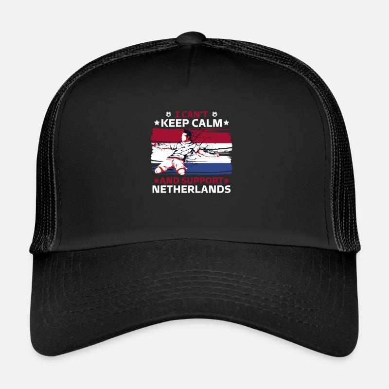 stay calm and support the Netherlands Trucker Cap
