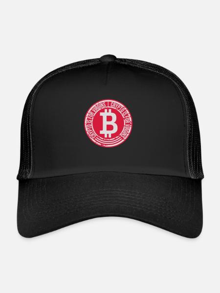 crypto is for virgins - Trucker Cap - black/black - Front