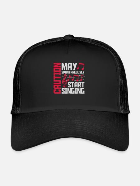 may spontaneously start singing - Trucker Cap - black/black - Front