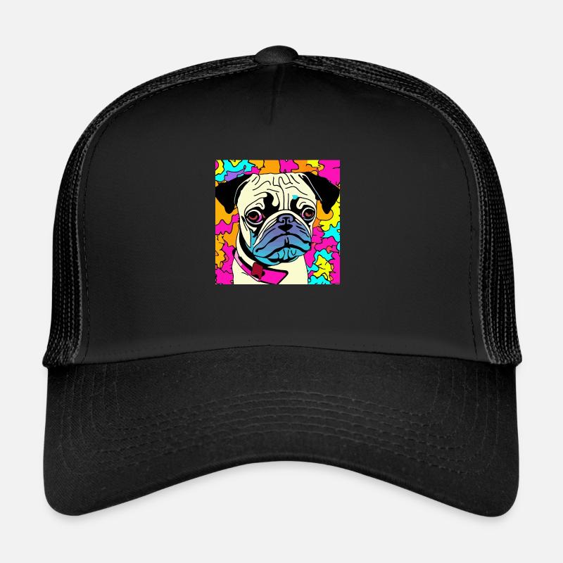 Chiot carlin Casquette trucker 