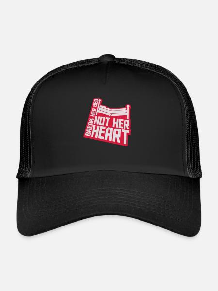 break her bed quote - Trucker Cap - black/black - Front