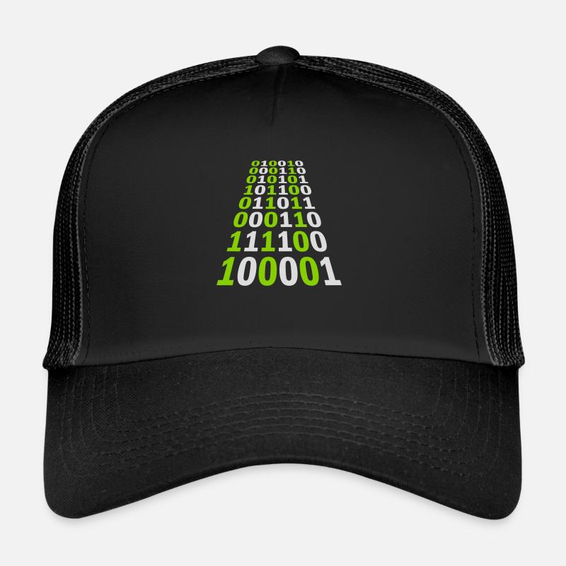 Langage de programme de code binaire Casquette trucker 