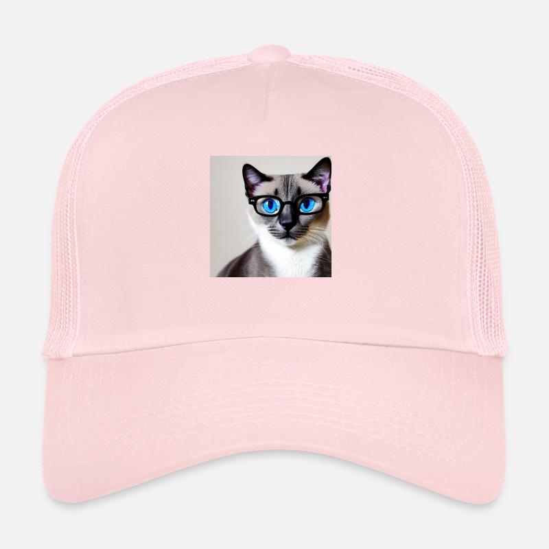 Cute cat Benjamin with glasses Trucker Cap