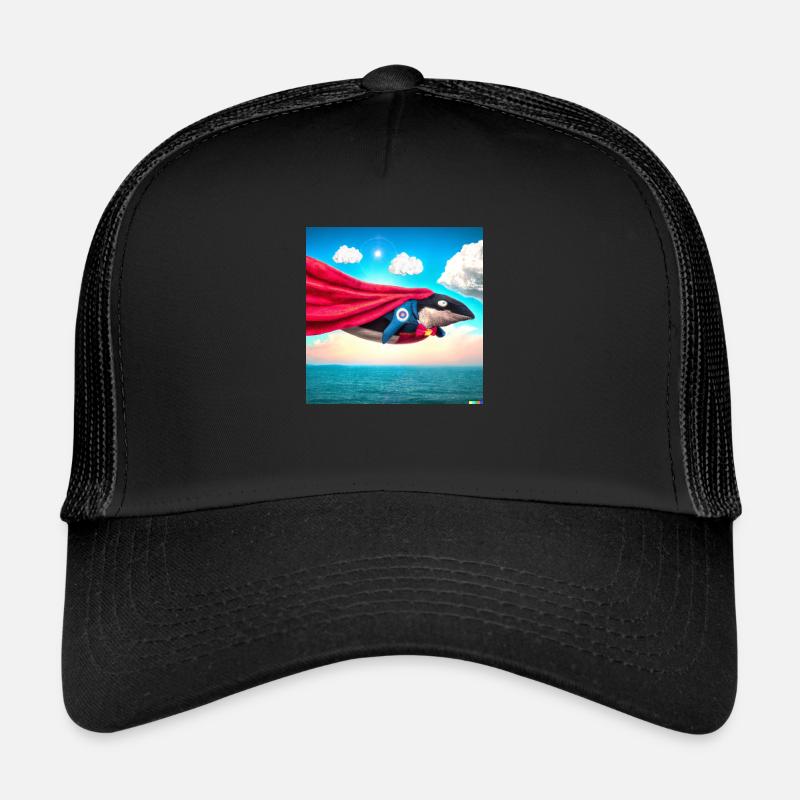 Super-Whale in the Sky Trucker Cap