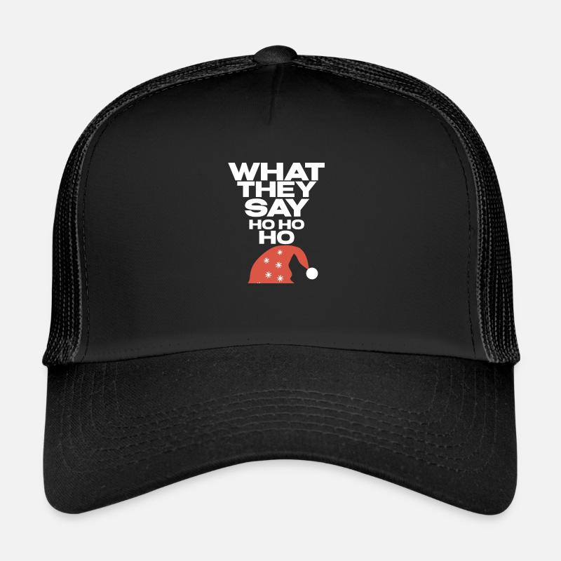 Ho Ho Ho - Trucker Cap - Schwarz/Schwarz