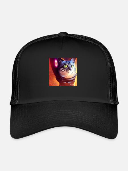 The Universe Cat - Trucker Cap - black/black - Front