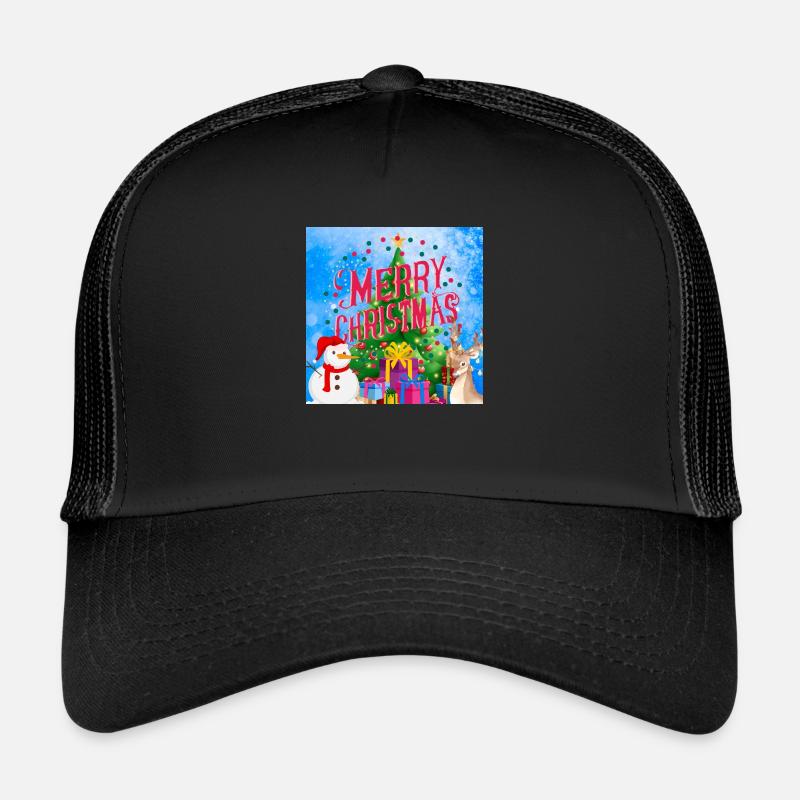 Frohe Weihnachten, Weihnachten - Trucker Cap - Schwarz/Schwarz