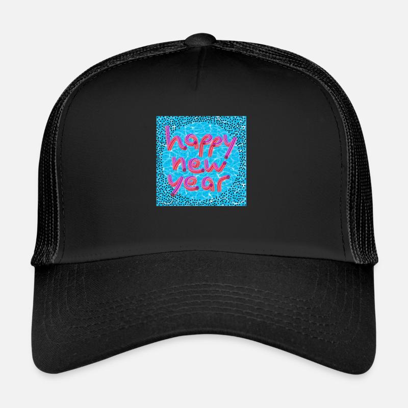 Bonne année ! - Casquette trucker  - noir/noir