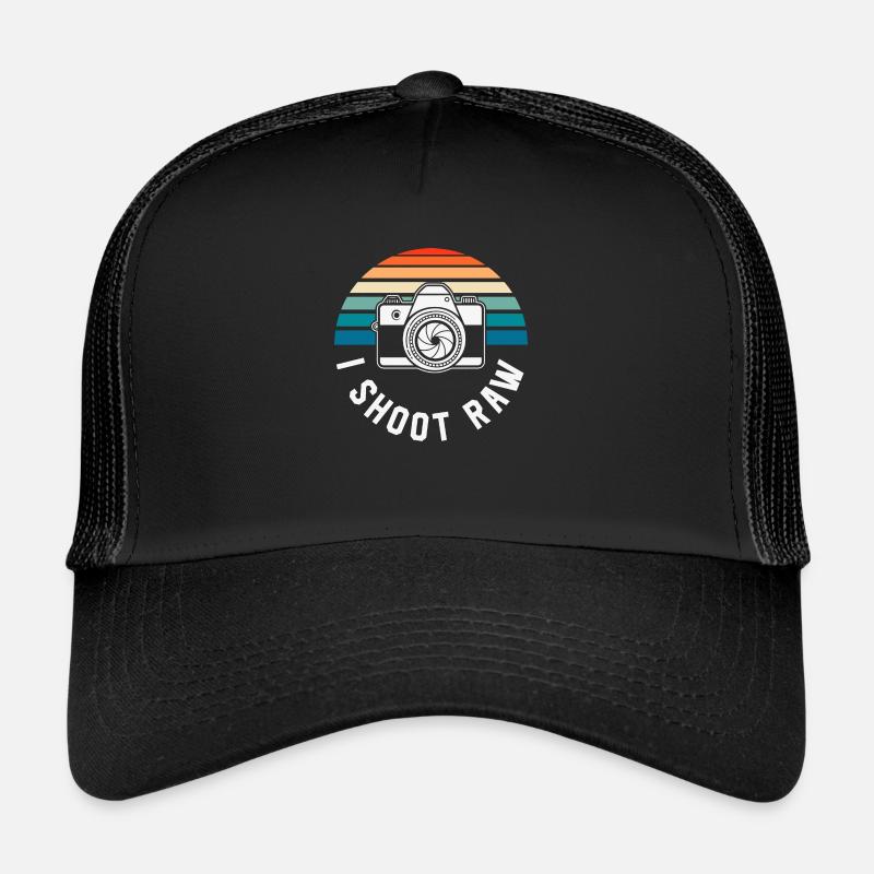 I Shoot R A W - Trucker Cap - black/black