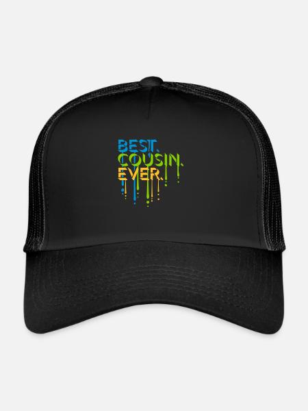 best cousin ever quote - Trucker Cap - black/black - Front