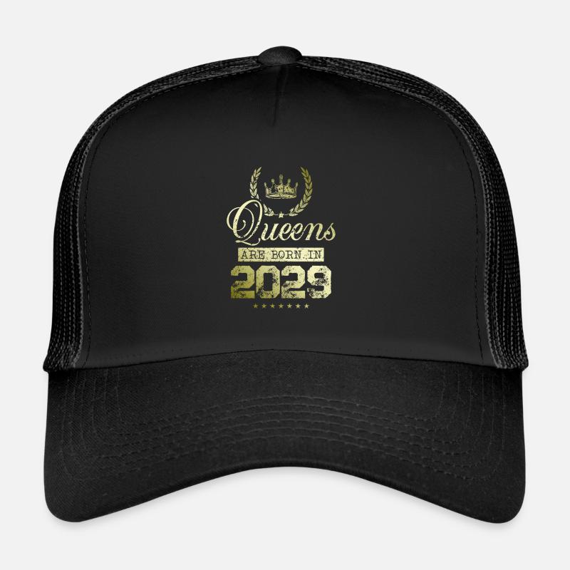 Queens born in 2029 - Trucker Cap - Schwarz/Schwarz