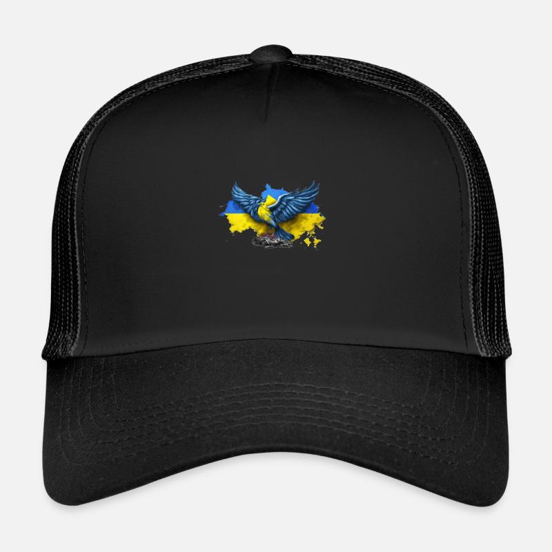 Ukrainische Flagge mit Friedenstaube Trucker Cap