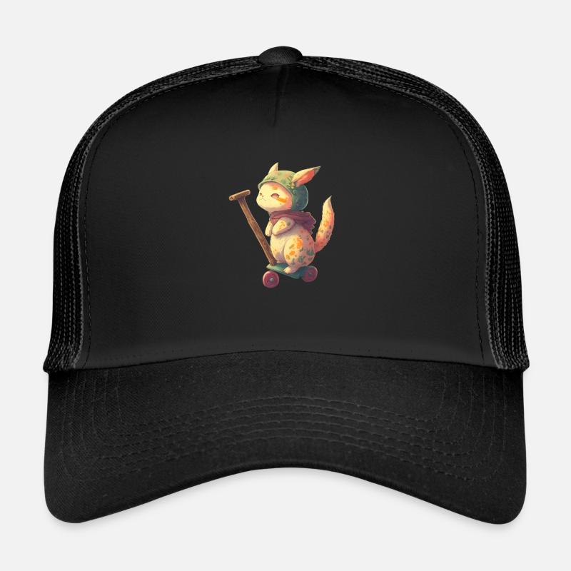Scooter Katze - Trucker Cap - Schwarz/Schwarz