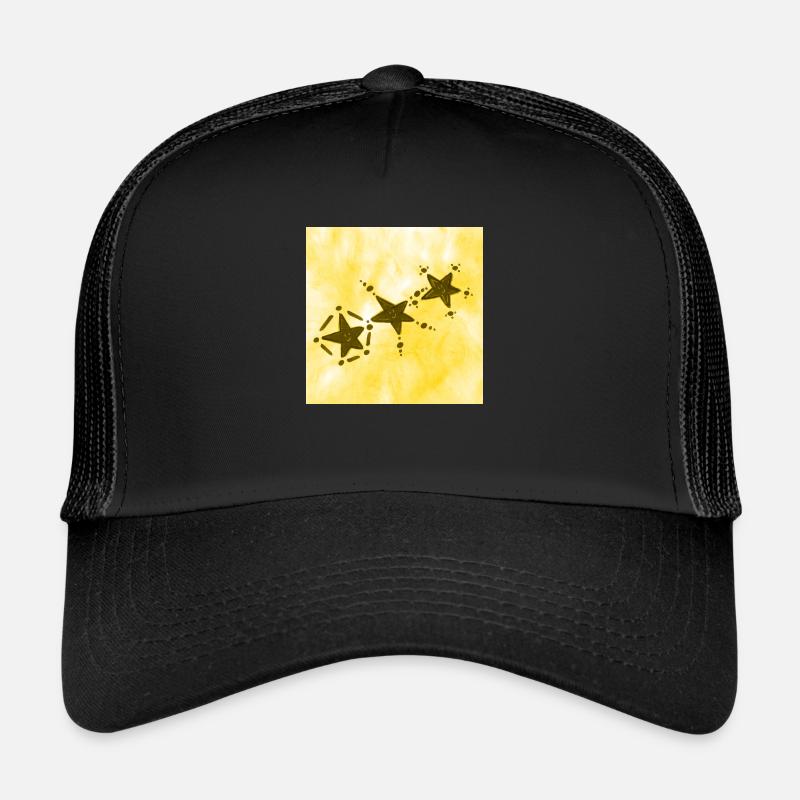 3 ÉTOILES JAUNE SOURIANT Casquette trucker 