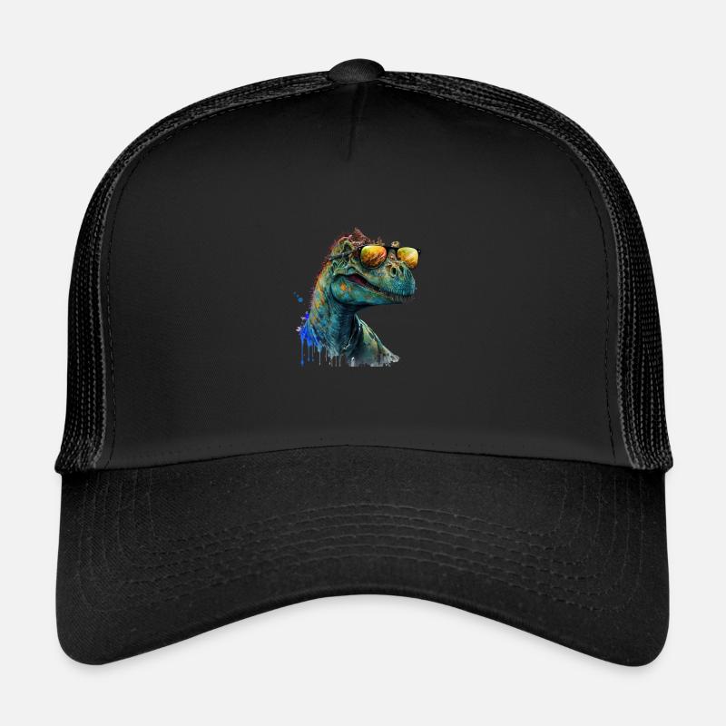 cooler Dino mit Sonnenbrille, Urzeitechse Trucker Cap