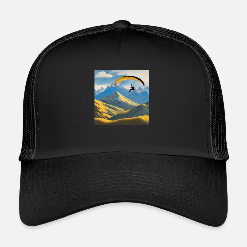 Himalaya-Höhen - Trucker Cap - Schwarz/Schwarz