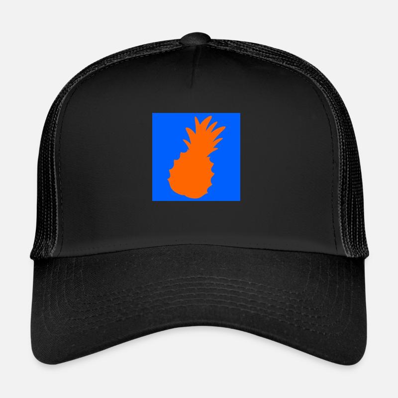 Logo de l’ananas - Casquette trucker  - noir/noir