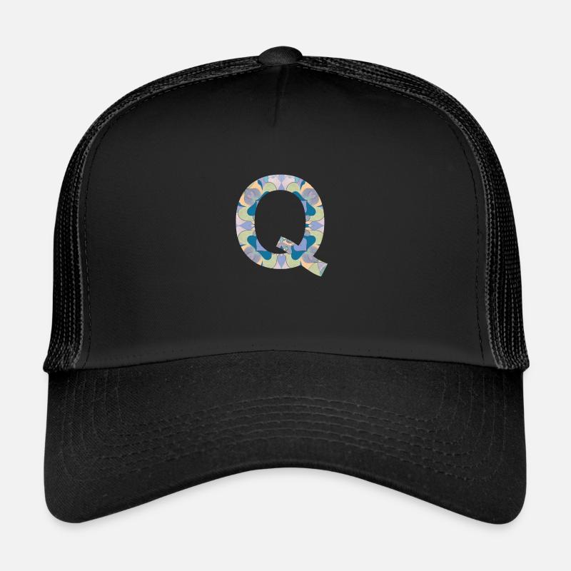 Lettre Q en mandala Casquette trucker 