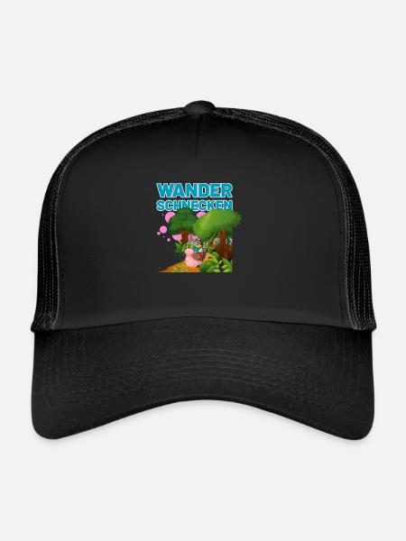 die Wanderschnecken blau - Trucker Cap - Schwarz/Schwarz