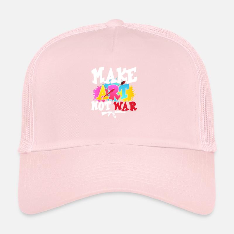 Make Art Not War Education Professeur d’art Casquette trucker 