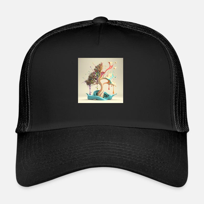 Melting shaft - Trucker Cap - black/black