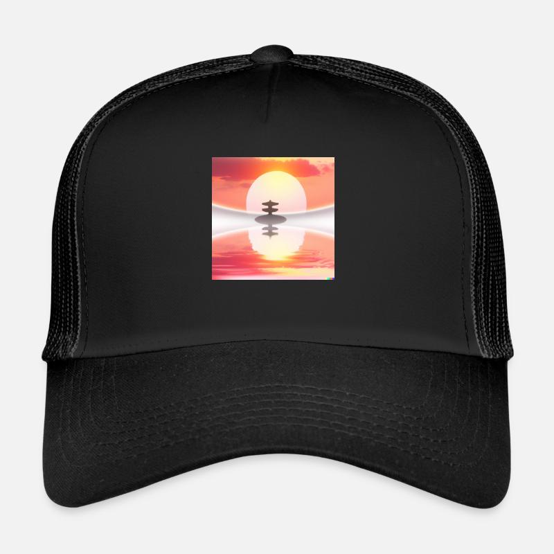 JD Star Artwork No.3 - Trucker Cap - Schwarz/Schwarz