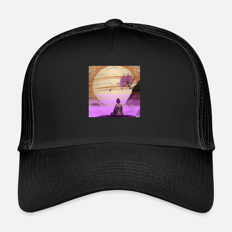 JD Star Artwork No.6 - Trucker Cap - Schwarz/Schwarz