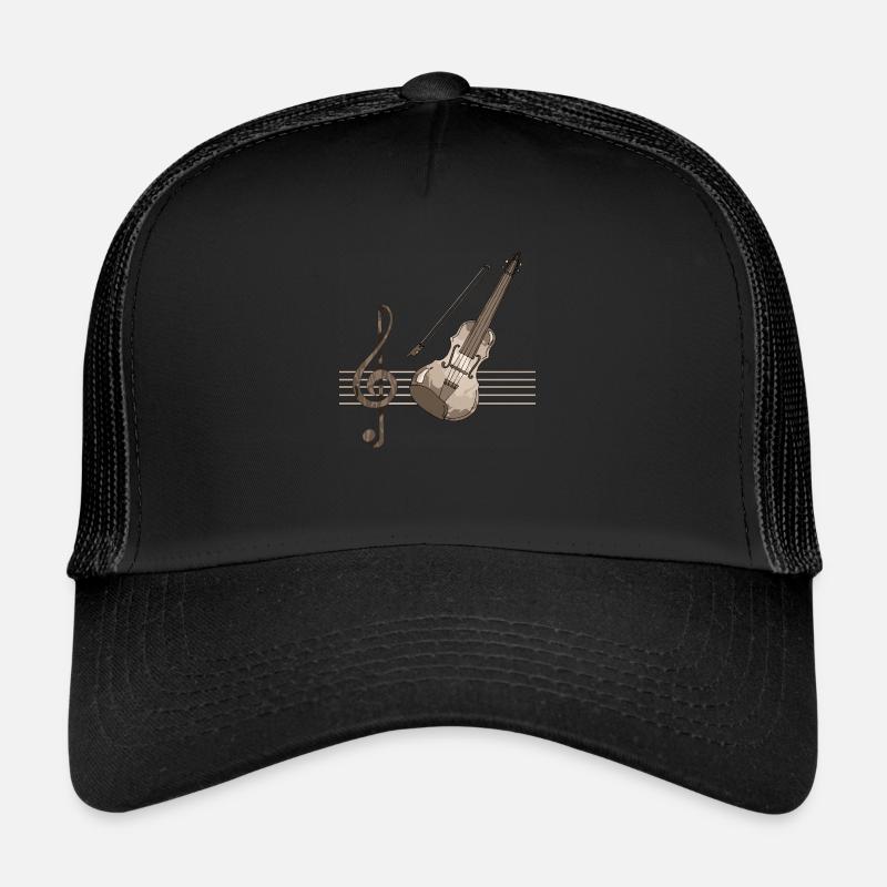 Geige - Trucker Cap - Schwarz/Schwarz