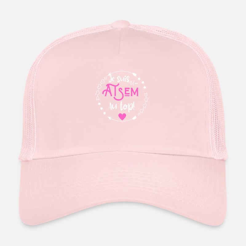 Je suis une atsem au top Casquette trucker 