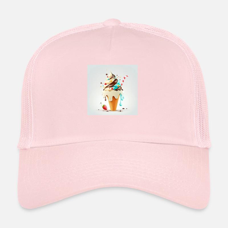 Cornet de glace cartoon Casquette trucker 