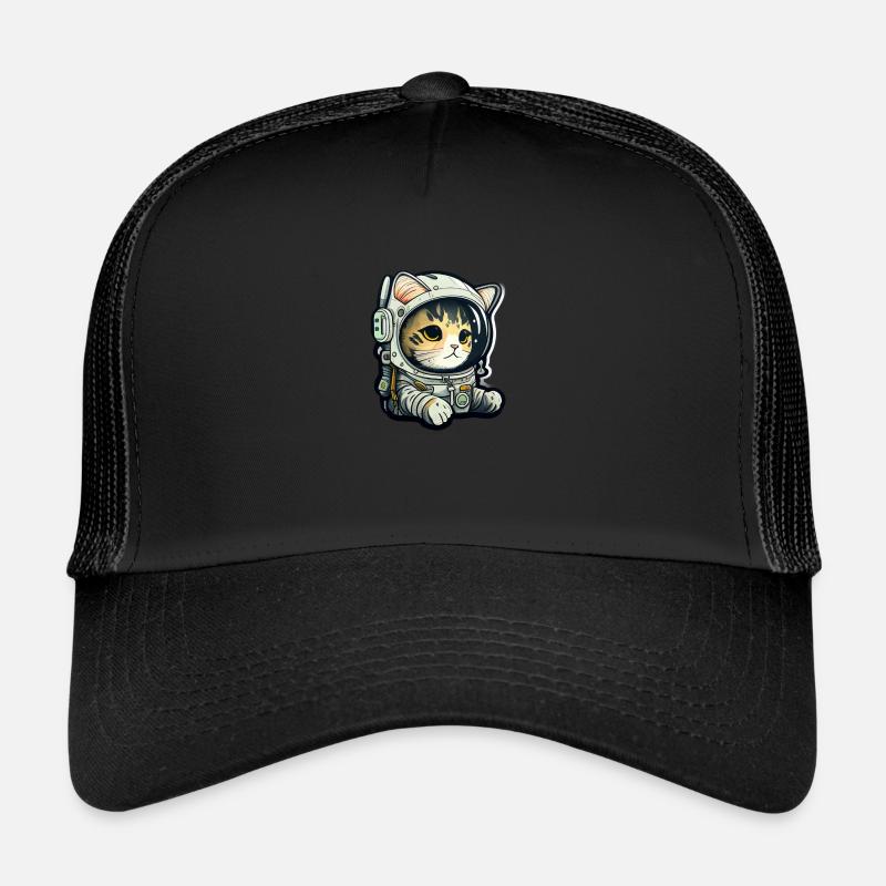 Meownaut astronaut cat for cat daddy Trucker Cap