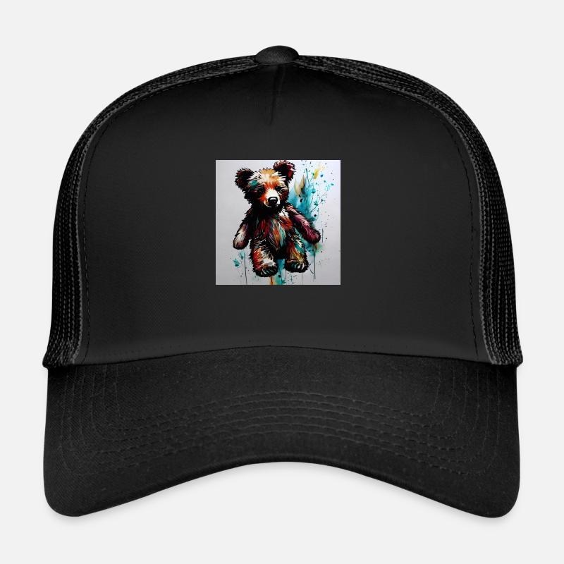 Teddy bear - Trucker Cap - black/black
