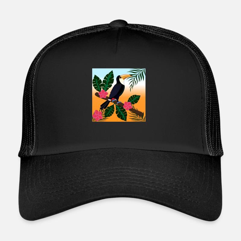 tropical paradise - Trucker Cap - black/black