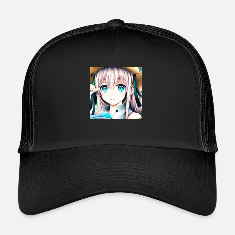 Anime Mädchen mit blauen Augen Trucker Cap