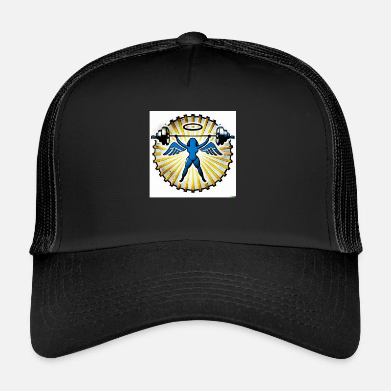 angelic barbell1 Trucker Cap