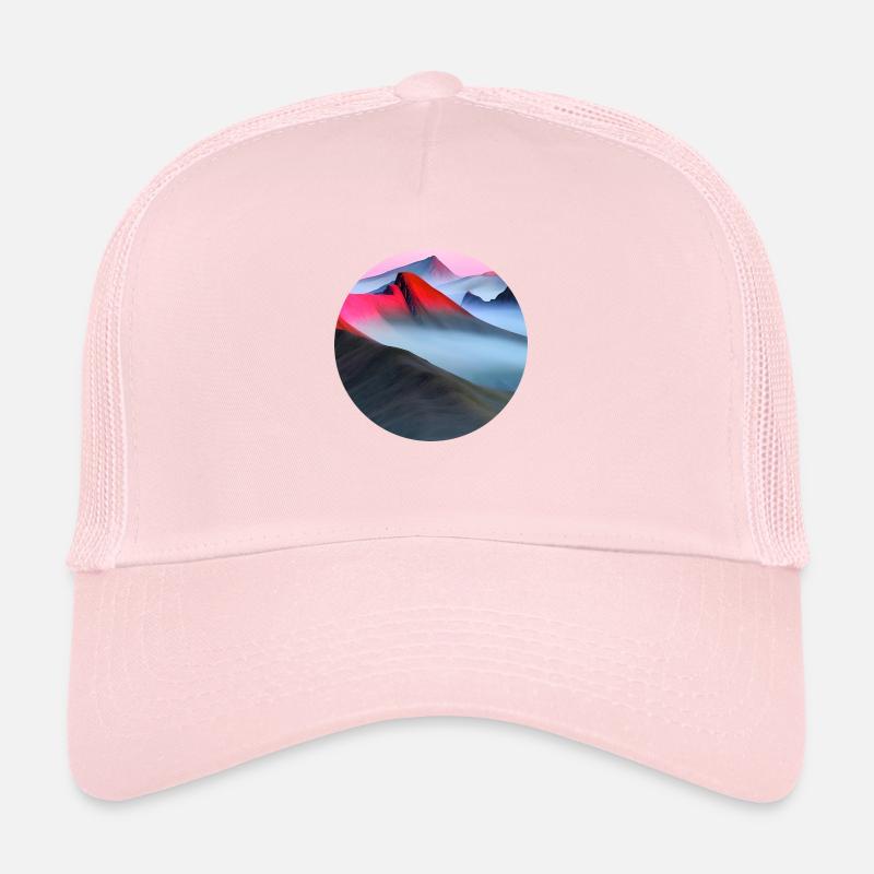 Coucher de soleil dans les montagnes Casquette trucker 