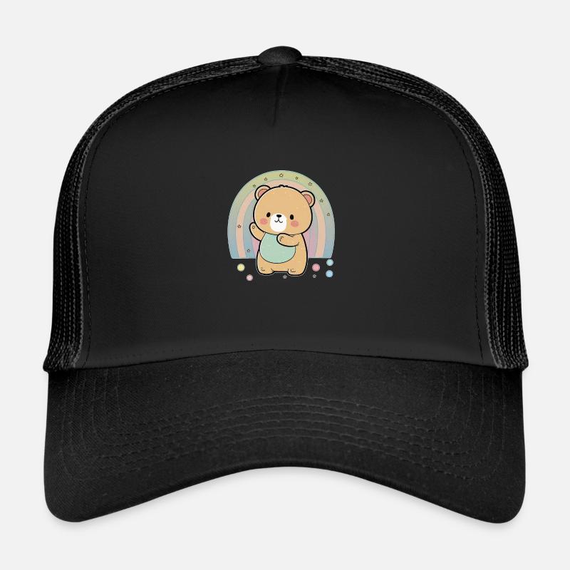 Cute little teddy bear - Trucker Cap - black/black