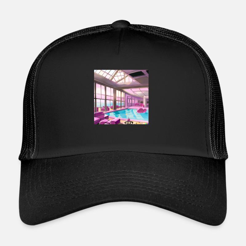 Lounge with pool - Trucker Cap - black/black