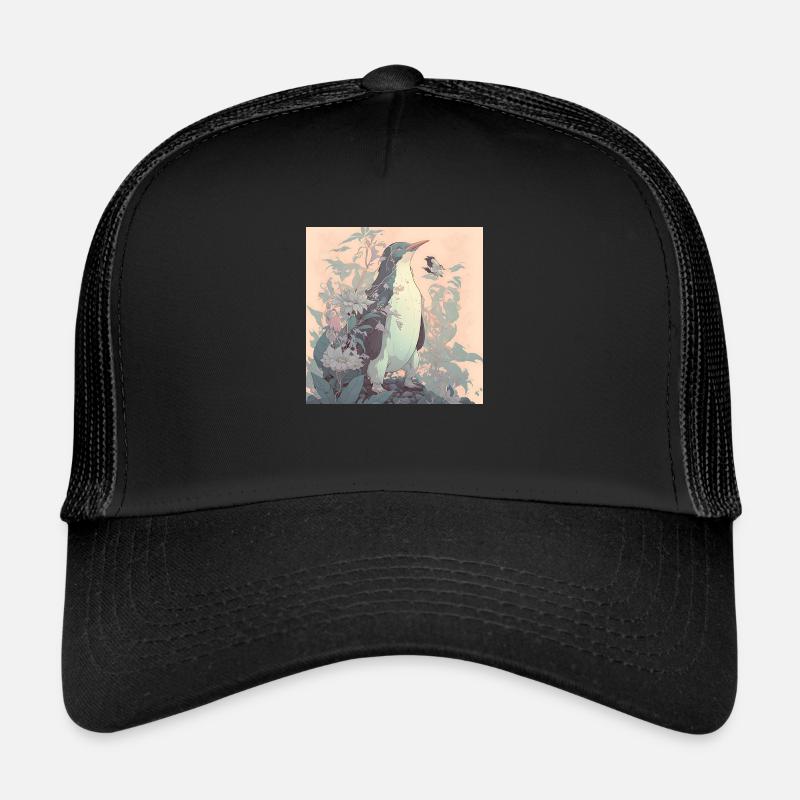 in harmony with nature penguin Trucker Cap
