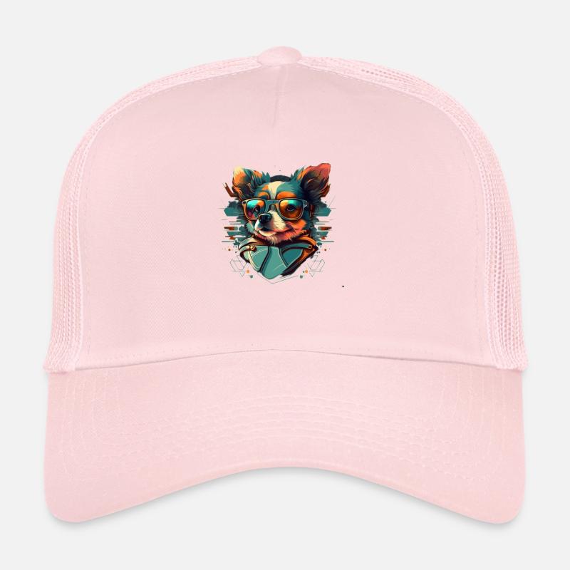 Hipster tendance chien visage de petit chien Casquette trucker 
