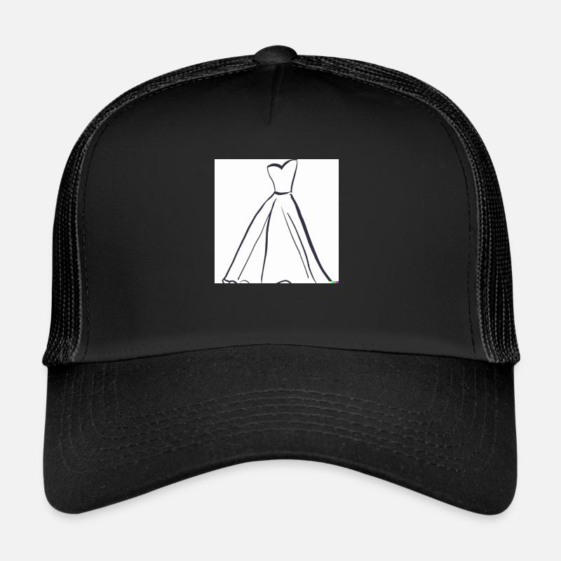 Dessin au trait d’une robe Casquette trucker 