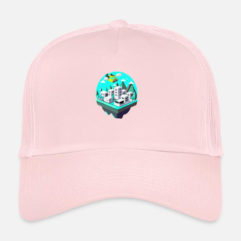 Futuristic landscape Trucker Cap