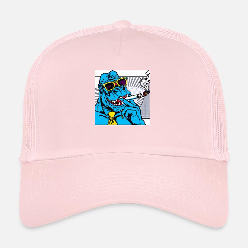 Dino smoking a cigar V3 gift Trucker Cap