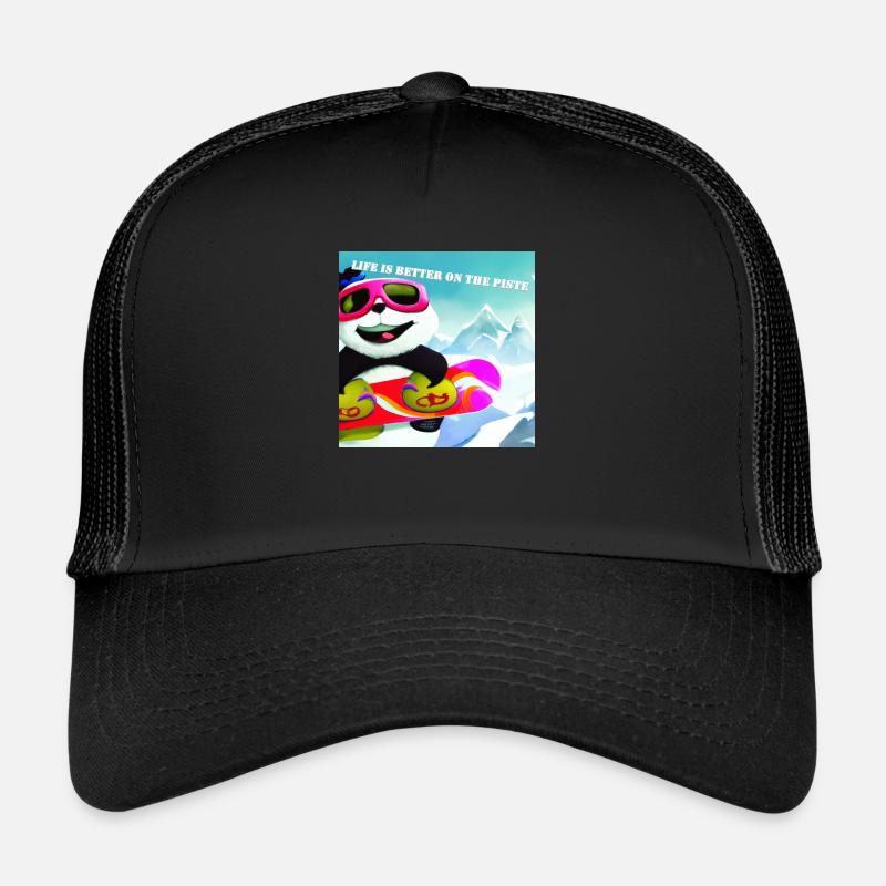 Panda sur Snowboard Variant 2 Cadeau Casquette trucker 
