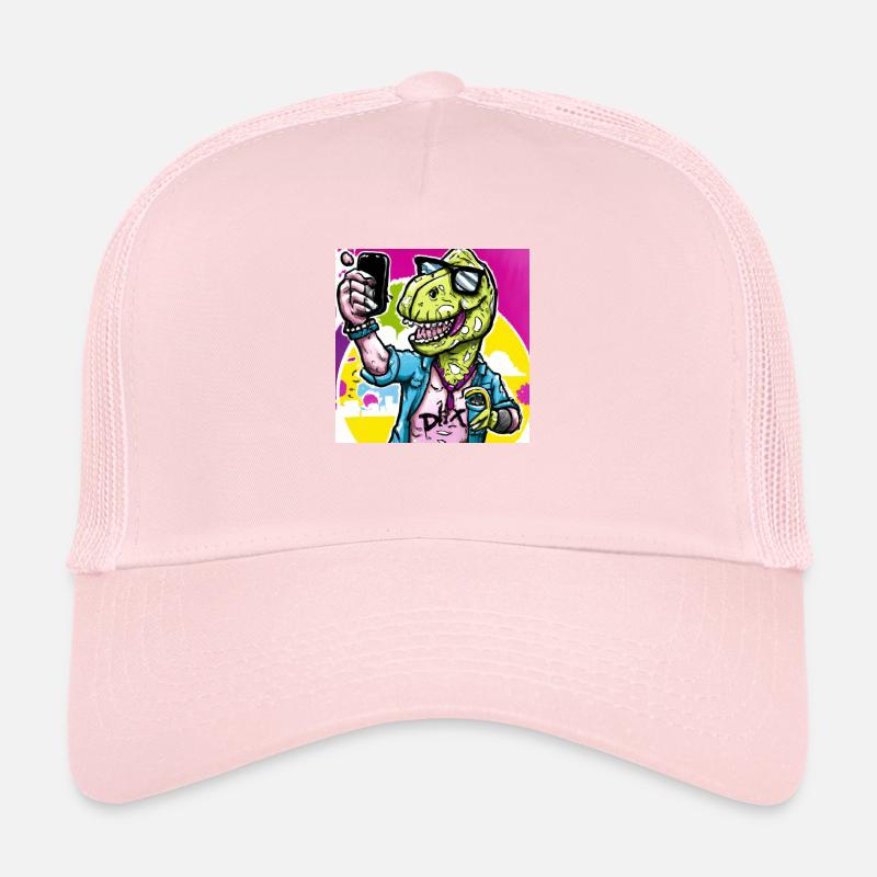 Dinosaur Makes Selfie Gift Trucker Cap